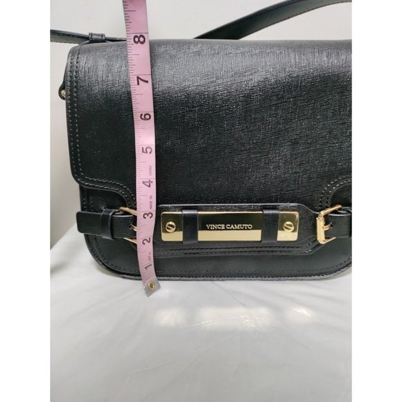 Vince Camuto Adjustable Strap Genuine Leather Crossbody Bag Black Women's - Picture 10 of 14